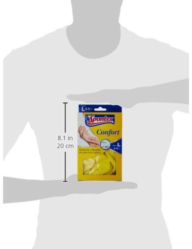 spontex multi guanti gomma felpati taglia l 8.5 grande: tuttocasashop.it: pulizia e cura della casa