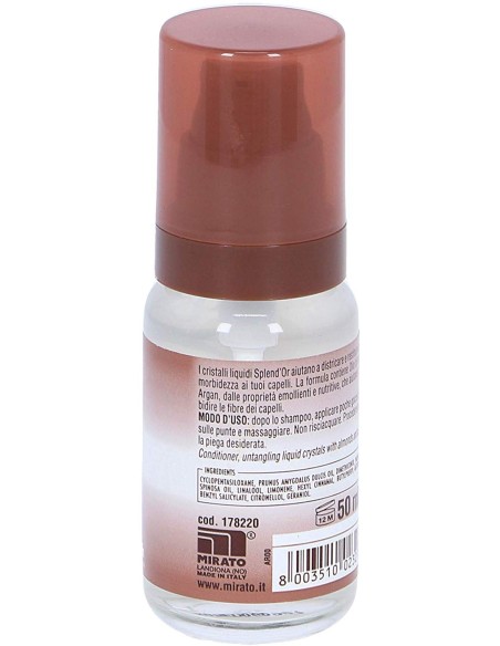 splend'or cristalli per capelli - 50ml - districante - olio mandorle e argan: tuttocasashop.it: igiene e cura della persona