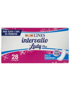 lines intervallo lady maxi assorbenti proteggislip 28pz: tuttocasashop.it: igiene e cura della persona