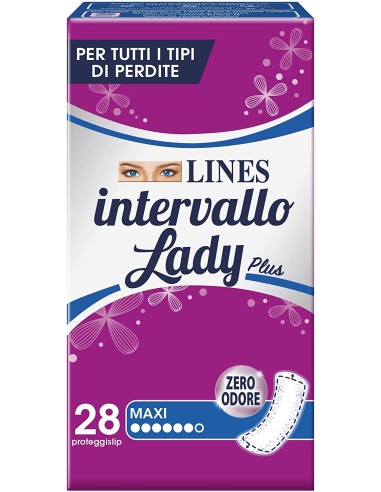 lines intervallo lady maxi assorbenti proteggislip 28pz: tuttocasashop.it: igiene e cura della persona