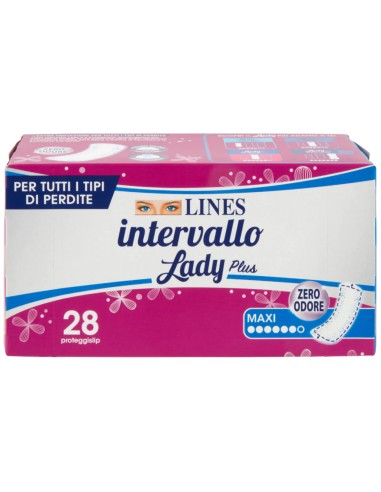 lines intervallo lady maxi assorbenti proteggislip 28pz: tuttocasashop.it: igiene e cura della persona