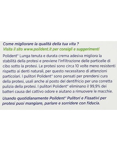 polident crema adesiva per dentiere - tubo da 40g - lunga tenuta imbattibile: tuttocasashop.it: igiene e cura della persona