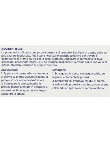 polident crema adesiva per dentiere - tubo da 40g - lunga tenuta imbattibile: tuttocasashop.it: igiene e cura della persona