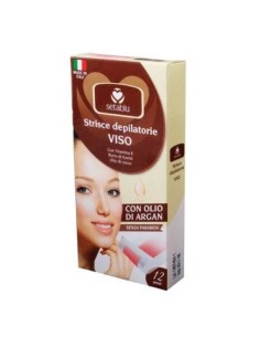 setablu strisce depilatorie viso - 12 pezzi - con argan: tuttocasashop.it: igiene e cura della persona