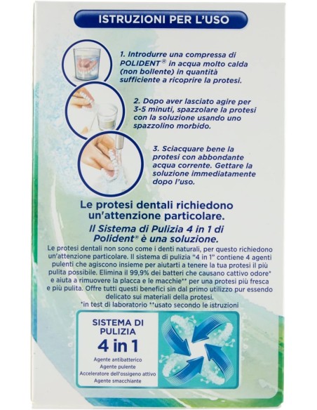 polident 36 compresse effervescenti - tripla freschezza - pulizia dentiere: tuttocasashop.it: igiene e cura della persona