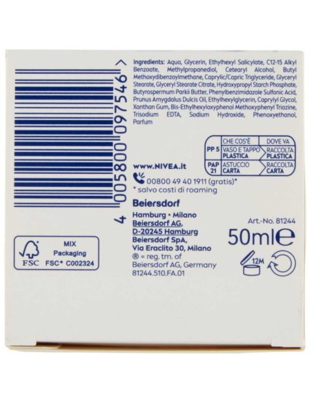nivea crema viso 50ml - nutriente - pelli secche e sensibili: tuttocasashop.it: igiene e cura della persona