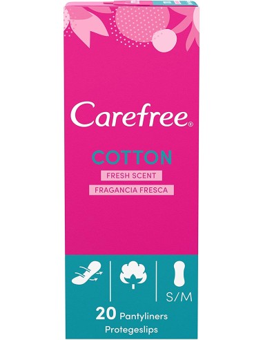 carefree assorbenti proteggislip - 20 pezzi - cotton - art.885: tuttocasashop.it: igiene e cura della persona