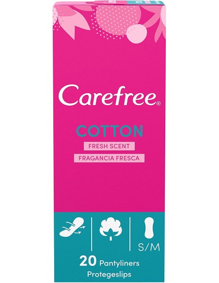 carefree assorbenti proteggislip - 20 pezzi - cotton - art.885: tuttocasashop.it: igiene e cura della persona