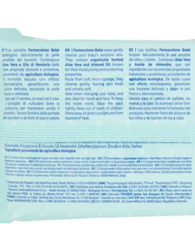 farmacotone natural bebe' 72 salviette detergenti aloe vera e olio mandorla: tuttocasashop.it: igiene e cura della persona