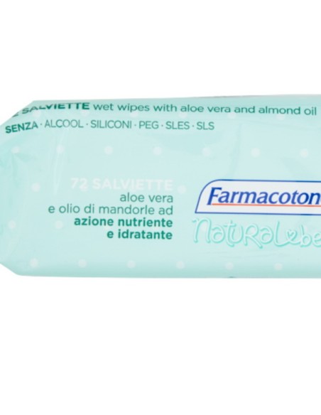 farmacotone natural bebe' 72 salviette detergenti aloe vera e olio mandorla: tuttocasashop.it: igiene e cura della persona