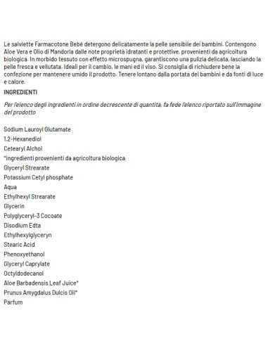 farmacotone natural bebe' 72 salviette detergenti aloe vera e olio mandorla: tuttocasashop.it: igiene e cura della persona