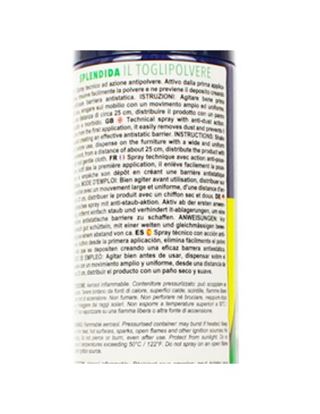splendida il toglipolvere spray - 300ml - antistatico: tuttocasashop.it: pulizia e cura della casa