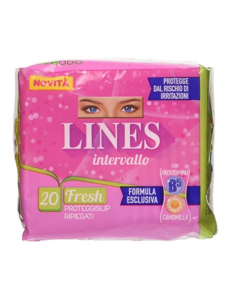 lines intervallo assorbenti proteggislip 20pz ripiegati fresh: tuttocasashop.it: igiene e cura della persona