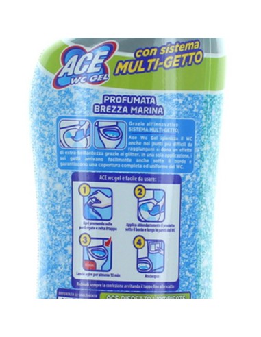 ace wc gel detergente - 700ml - brezza marina: tuttocasashop.it: pulizia e cura della casa