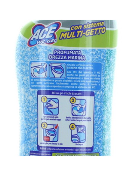 ace wc gel detergente - 700ml - brezza marina: tuttocasashop.it: pulizia e cura della casa
