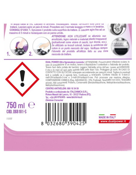 dual power sgrassatore universale spray 750ml - lavanda - ricarica: tuttocasashop.it: pulizia e cura della casa