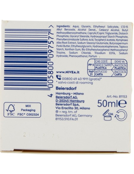 nivea crema viso 50ml - rinfrescante - per pelli normali o miste: tuttocasashop.it: igiene e cura della persona