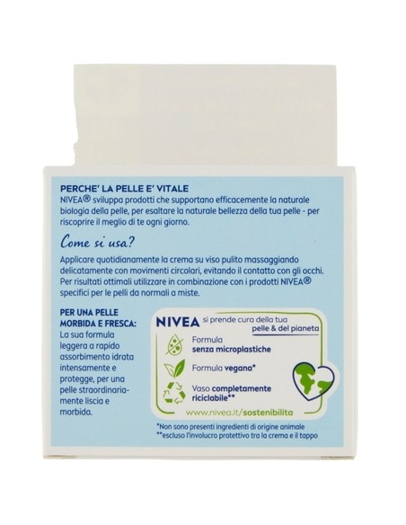 nivea crema viso 50ml - rinfrescante - per pelli normali o miste: tuttocasashop.it: igiene e cura della persona