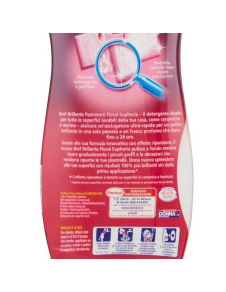 bref detergente liquido per pavimenti 125l - floral euphoria: tuttocasashop.it: pulizia e cura della casa