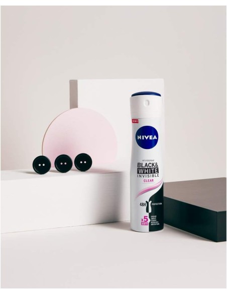 nivea deodorante spray - 200ml - black & white - invisible: tuttocasashop.it: igiene e cura della persona