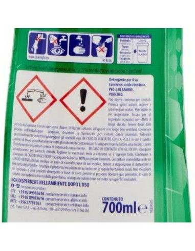 ace wc gel detergente - 700ml - verde - disincrostante - igienizzante: tuttocasashop.it: pulizia e cura della casa