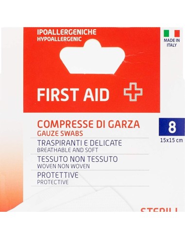 setablu compresse di garza per medicazione - 15x15cm - 8 pezzi: tuttocasashop.it: igiene e cura della persona