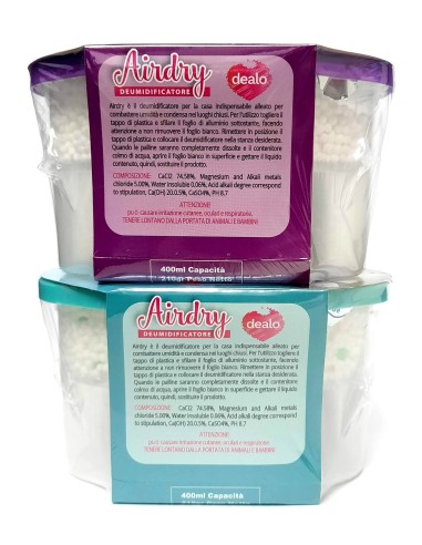 dealo airdry deumidificatore in box - 400ml - assorbe umidita' - assortiti: tuttocasashop.it: pulizia e cura della casa