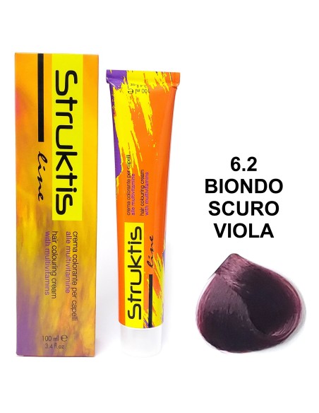 struktis crema colorante 100ml - 6.2 biondo scuro viola: tuttocasashop.it: igiene e cura della persona