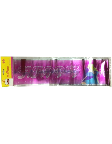 gold party banner laminato 13cm 1.8m: tuttocasashop.it: carta & monouso