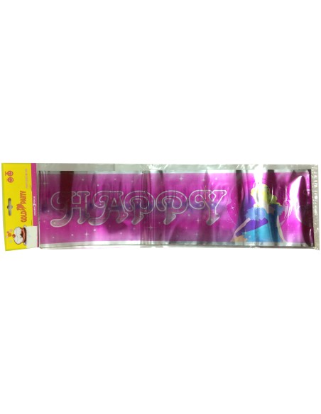 gold party banner laminato 13cm 1.8m: tuttocasashop.it: carta & monouso