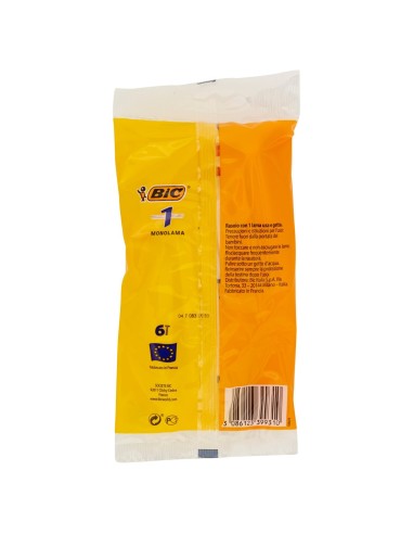 bic normal rasoi da barba radi e getta - monolama - 6 pezzi: tuttocasashop.it: igiene e cura della persona