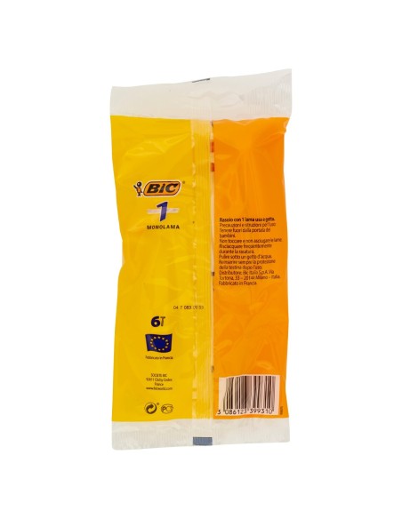 bic normal rasoi da barba radi e getta - monolama - 6 pezzi: tuttocasashop.it: igiene e cura della persona