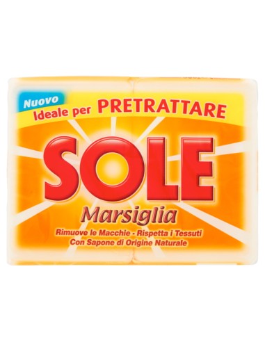 sole sapone da bucato - 2 pezzi - 500g - marsiglia - bianco: tuttocasashop.it: prodotti per bucato e tessuti
