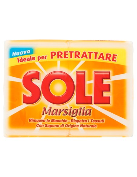 sole sapone da bucato - 2 pezzi - 500g - marsiglia - bianco: tuttocasashop.it: prodotti per bucato e tessuti