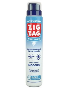 zig zag insetti-via antipuntura zanzare e zecche - 100ml - inodore: tuttocasashop.it: igiene e cura della persona
