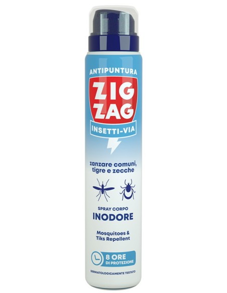 zig zag insetti-via antipuntura zanzare e zecche - 100ml - inodore: tuttocasashop.it: igiene e cura della persona