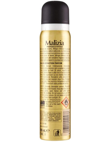 malizia deodorante spray donna - 100ml - mirage d'amour: tuttocasashop.it: igiene e cura della persona