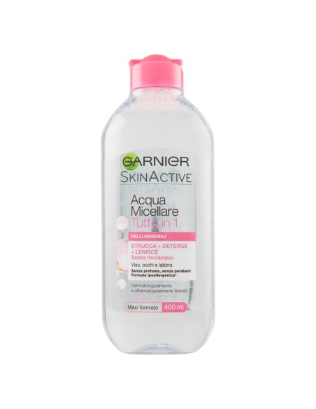 garnier skin active acqua micellare - 400ml - tutto in 1 - pelli sensibili: tuttocasashop.it: igiene e cura della persona