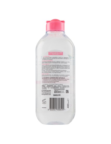 garnier skin active acqua micellare - 400ml - tutto in 1 - pelli sensibili: tuttocasashop.it: igiene e cura della persona