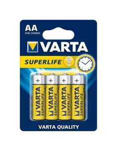 varta superlife pile formato aa stilo zinco carbone 1.5v - 4 pezzi: tuttocasashop.it: altro - bazar