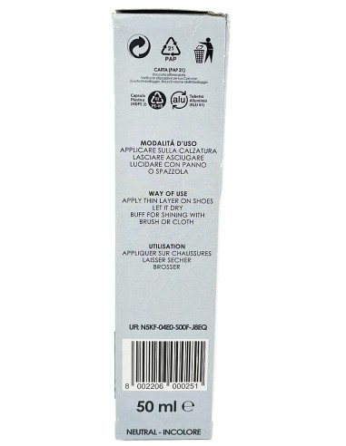 bright lucido per scarpe in crema - tubo da 50ml - neutro: tuttocasashop.it: prodotti per bucato e tessuti