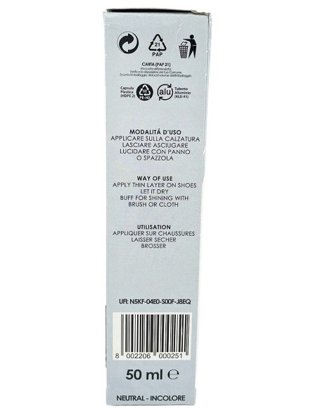 bright lucido per scarpe in crema - tubo da 50ml - neutro: tuttocasashop.it: prodotti per bucato e tessuti
