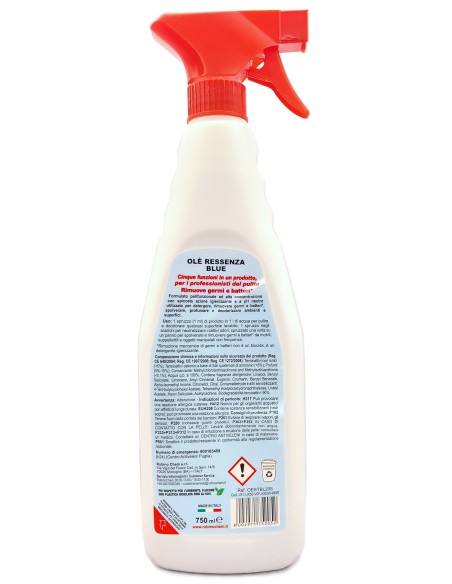 ole' oies ressenza deodorante multiuso igienizzante 750ml - blue: tuttocasashop.it: pulizia e cura della casa