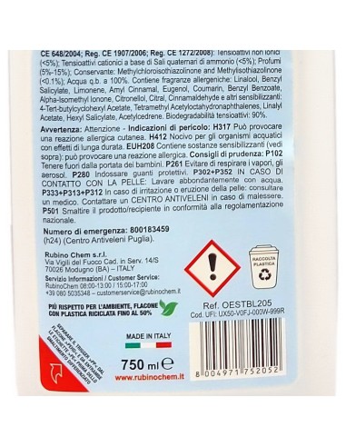 ole' oies ressenza deodorante multiuso igienizzante 750ml - blue: tuttocasashop.it: pulizia e cura della casa