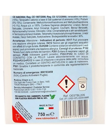 ole' oies ressenza deodorante multiuso igienizzante 750ml - blue: tuttocasashop.it: pulizia e cura della casa