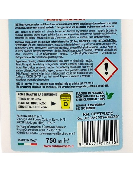 ole' oies ressenza deodorante multiuso igienizzante 750ml - fucsia: tuttocasashop.it: pulizia e cura della casa