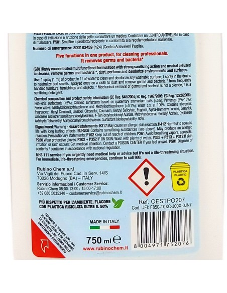 ole' oies ressenza deodorante multiuso igienizzante 750ml - porpora: tuttocasashop.it: pulizia e cura della casa