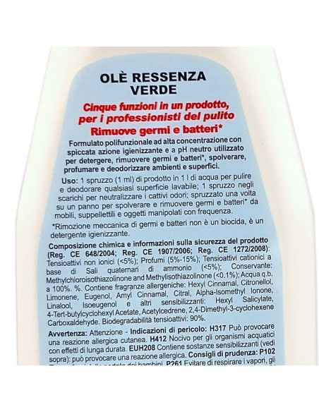 ole' oies ressenza deodorante multiuso igienizzante 750ml - verde: tuttocasashop.it: pulizia e cura della casa