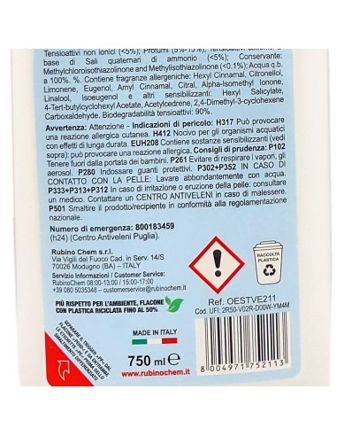 ole' oies ressenza deodorante multiuso igienizzante 750ml - verde: tuttocasashop.it: pulizia e cura della casa