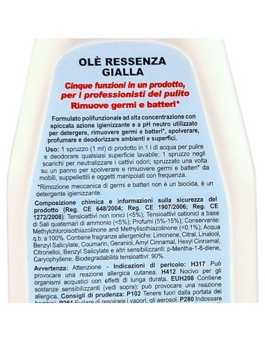 ole' oies ressenza deodorante multiuso igienizzante 750ml - gialla: tuttocasashop.it: pulizia e cura della casa
